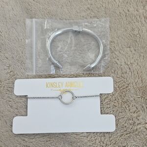 Kinsley Armelle Silver Circle Bracelet Set